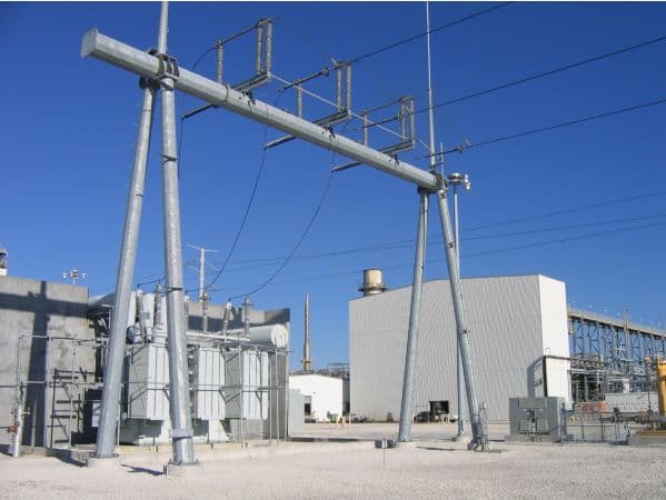 132KV substation steel structure _gantry
